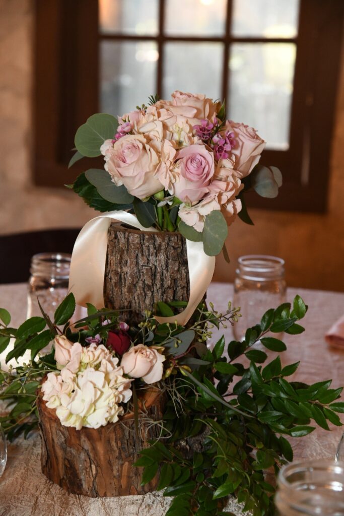 tree vase for bouquet centerpiece, Texas Hill Country, Texas Hill Country photographer